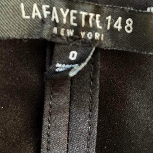 Lafayette 148 Silk Sleeveless Blouse Ruched Front Top 0 - Picture 3 of 4